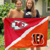 Kansas City Chiefs vs Cincinnati Bengals House Divided Flag, NFL House Divided Flag