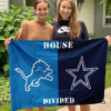 Detroit Lions vs Dallas Cowboys House Divided Flag, NFL House Divided Flag