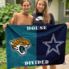 Jacksonville Jaguars vs Dallas Cowboys House Divided Flag, NFL House Divided Flag