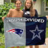 New England Patriots vs Baltimore Ravens House Divided Flag, NFL House Divided Flag