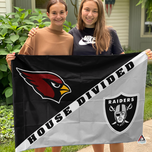 Cardinals vs Raiders House Divided Flag, NFL House Divided Flag