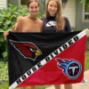 Arizona Cardinals vs Tennessee Titans House Divided Flag, NFL House Divided Flag