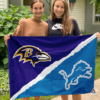 House Flag Mockup 3 NGANGBaltimore Ravens vs Detroit Lions House Divided Flag NFL House Divided Flag 26