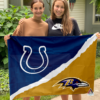 Baltimore Ravens vs Indianapolis Colts House Divided Flag, NFL House Divided Flag
