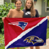 House Flag Mockup 3 NGANGBaltimore Ravens vs New England Patriots House Divided Flag NFL House Divided Flag 227