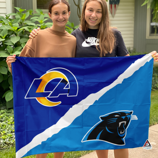 Rams vs Panthers House Divided Flag, NFL House Divided Flag