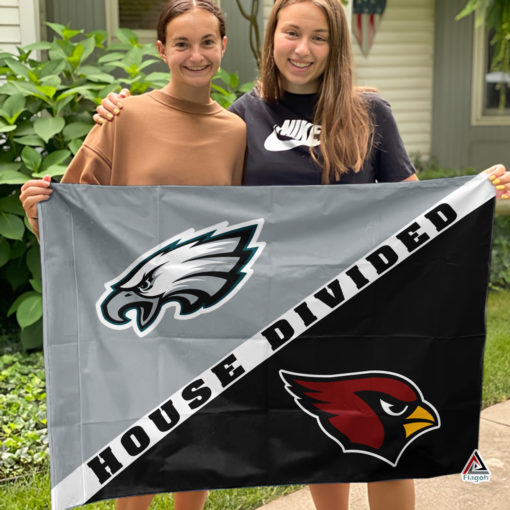 Eagles vs Cardinals House Divided Flag, NFL House Divided Flag