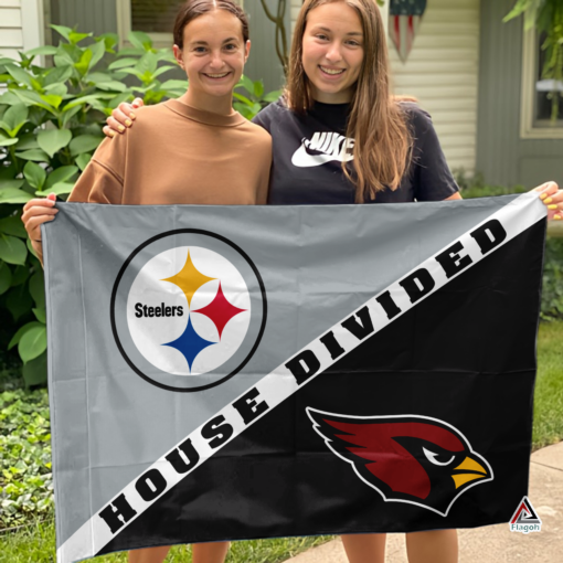 Steelers vs Cardinals House Divided Flag, NFL House Divided Flag