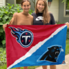 Tennessee Titans vs Carolina Panthers House Divided Flag, NFL House Divided Flag