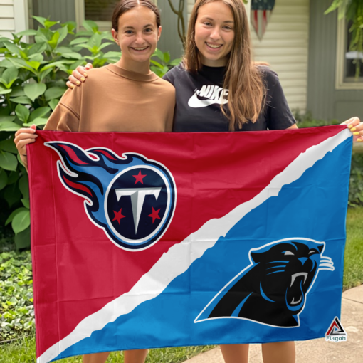 Titans vs Panthers House Divided Flag, NFL House Divided Flag