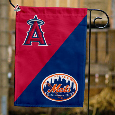 Angels vs Mets House Divided Flag, MLB House Divided Flag