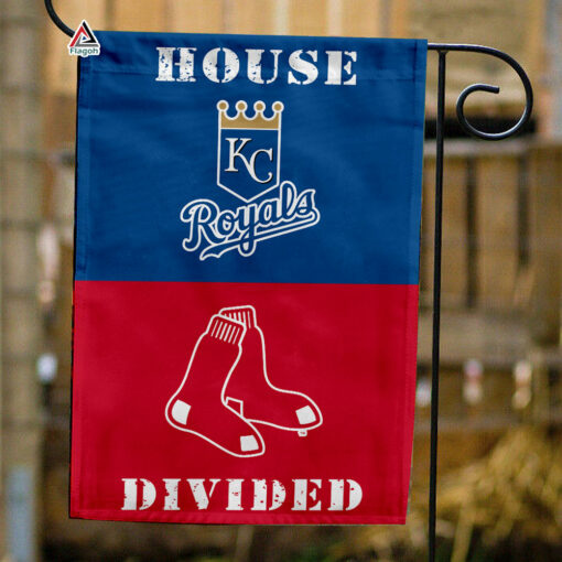 Royals vs Red Sox House Divided Flag, MLB House Divided Flag