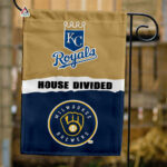Royals vs Brewers House Divided Flag, MLB House Divided Flag
