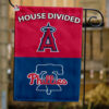 Angels vs Phillies House Divided Flag, MLB House Divided Flag