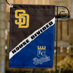 Padres vs Royals House Divided Flag, MLB House Divided Flag