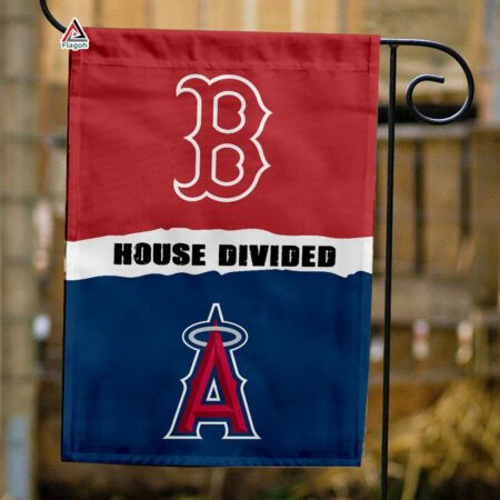 Red Sox vs Angels House Divided Flag, MLB House Divided Flag