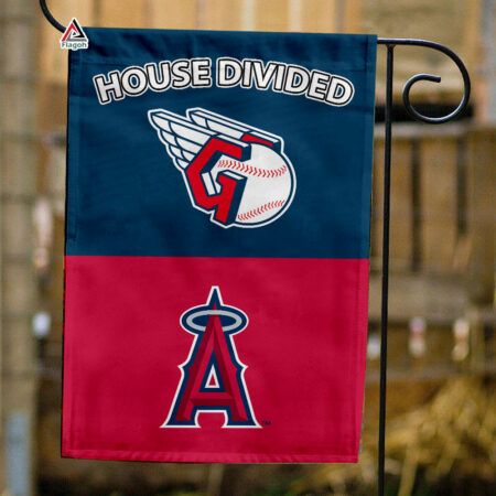 Guardians vs Angels House Divided Flag, MLB House Divided Flag