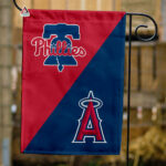 Phillies vs Angels House Divided Flag, MLB House Divided Flag