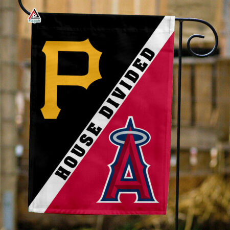 Pirates vs Angels House Divided Flag, MLB House Divided Flag