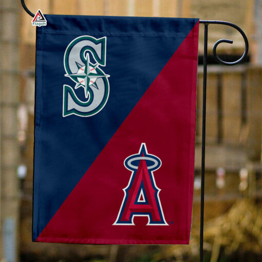 Mariners vs Angels House Divided Flag, MLB House Divided Flag