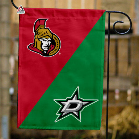 Senators vs Stars House Divided Flag, NHL House Divided Flag