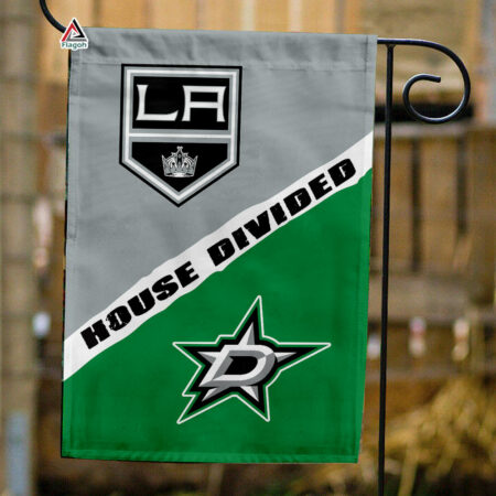 Kings vs Stars House Divided Flag, NHL House Divided Flag