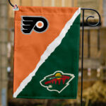 Flyers vs Wild House Divided Flag, NHL House Divided Flag
