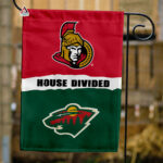 Senators vs Wild House Divided Flag, NHL House Divided Flag