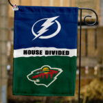 Lightning vs Wild House Divided Flag, NHL House Divided Flag