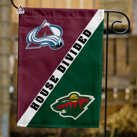Avalanche vs Wild House Divided Flag, NHL House Divided Flag