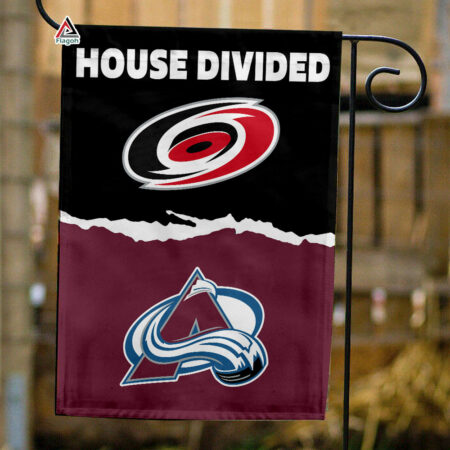 Hurricanes vs Avalanche House Divided Flag, NHL House Divided Flag