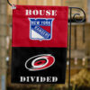Rangers vs Hurricanes House Divided Flag, NHL House Divided Flag