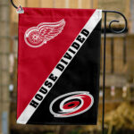 Red Wings vs Hurricanes House Divided Flag, NHL House Divided Flag