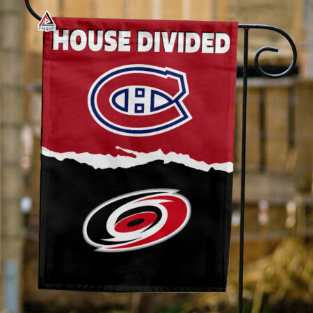 Canadiens vs Hurricanes House Divided Flag, NHL House Divided Flag