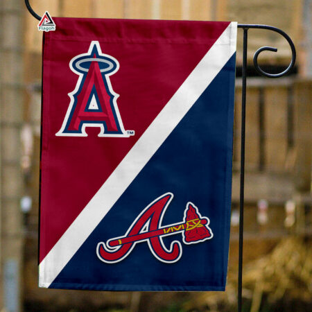 Angels vs Braves House Divided Flag, MLB House Divided Flag