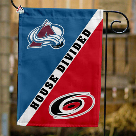 Avalanche vs Hurricanes House Divided Flag, NHL House Divided Flag