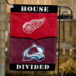 Red Wings vs Avalanche House Divided Flag, NHL House Divided Flag