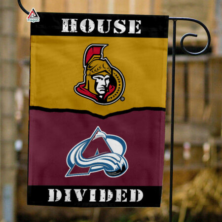 Senators vs Avalanche House Divided Flag, NHL House Divided Flag