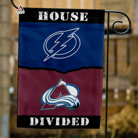 Lightning vs Avalanche House Divided Flag, NHL House Divided Flag