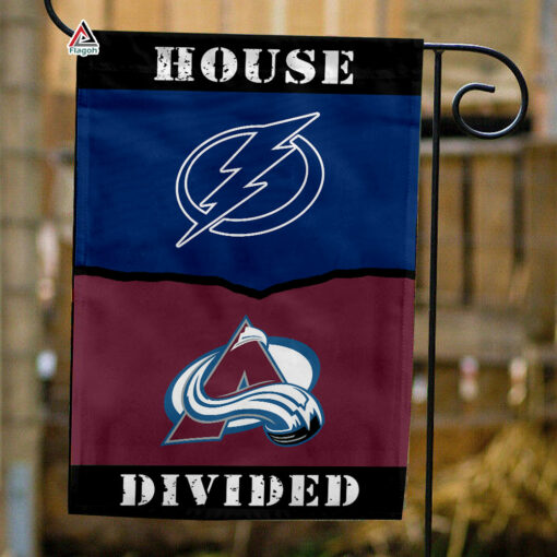 Lightning vs Avalanche House Divided Flag, NHL House Divided Flag