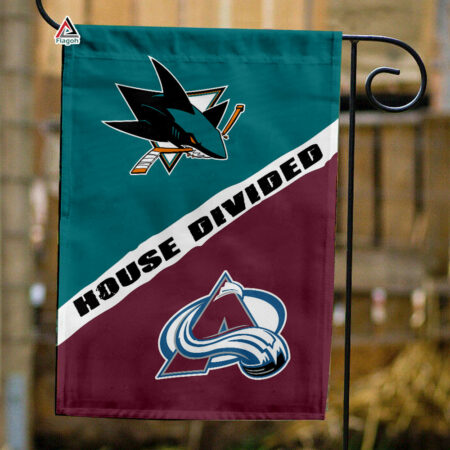 Sharks vs Avalanche House Divided Flag, NHL House Divided Flag