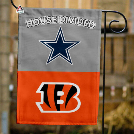 Cowboys vs Bengals House Divided Flag, NFL House Divided Flag