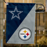 Cowboys vs Steelers House Divided Flag, NFL House Divided Flag