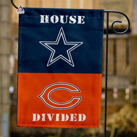 Cowboys vs Bears House Divided Flag, NFL House Divided Flag