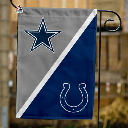 Cowboys vs Colts House Divided Flag, NFL House Divided Flag