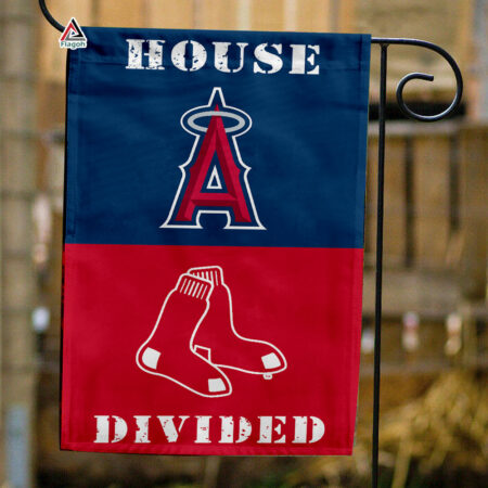 Angels vs Red Sox House Divided Flag, MLB House Divided Flag