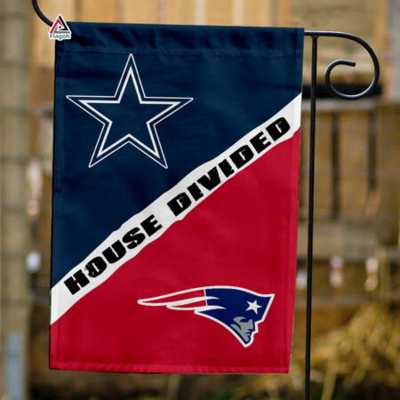 Cowboys vs Patriots House Divided Flag, NFL House Divided Flag