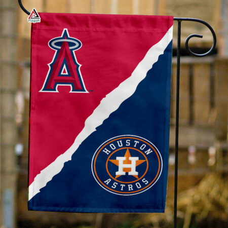 Angels vs Astros House Divided Flag, MLB House Divided Flag