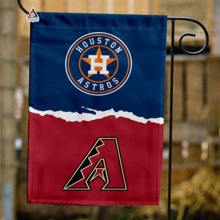 Astros vs Diamondbacks House Divided Flag, MLB House Divided Flag