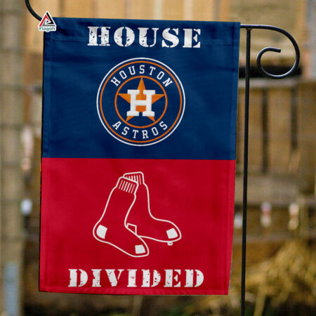 Astros vs Red Sox House Divided Flag, MLB House Divided Flag